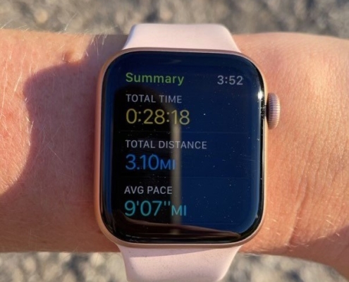 Run time for OLI 5K. Twenty-eight minutes, eighteen seconds.